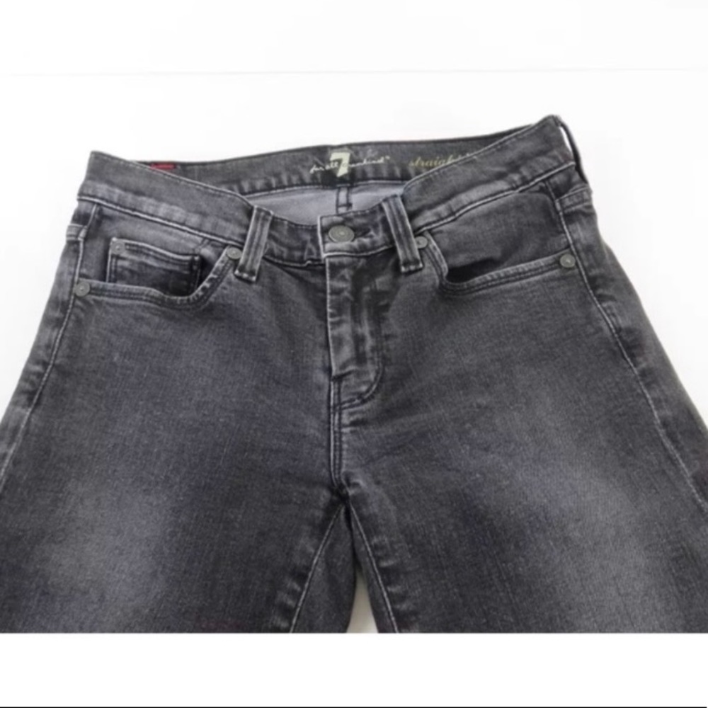 7 For All Man Kind black straight leg - size 25